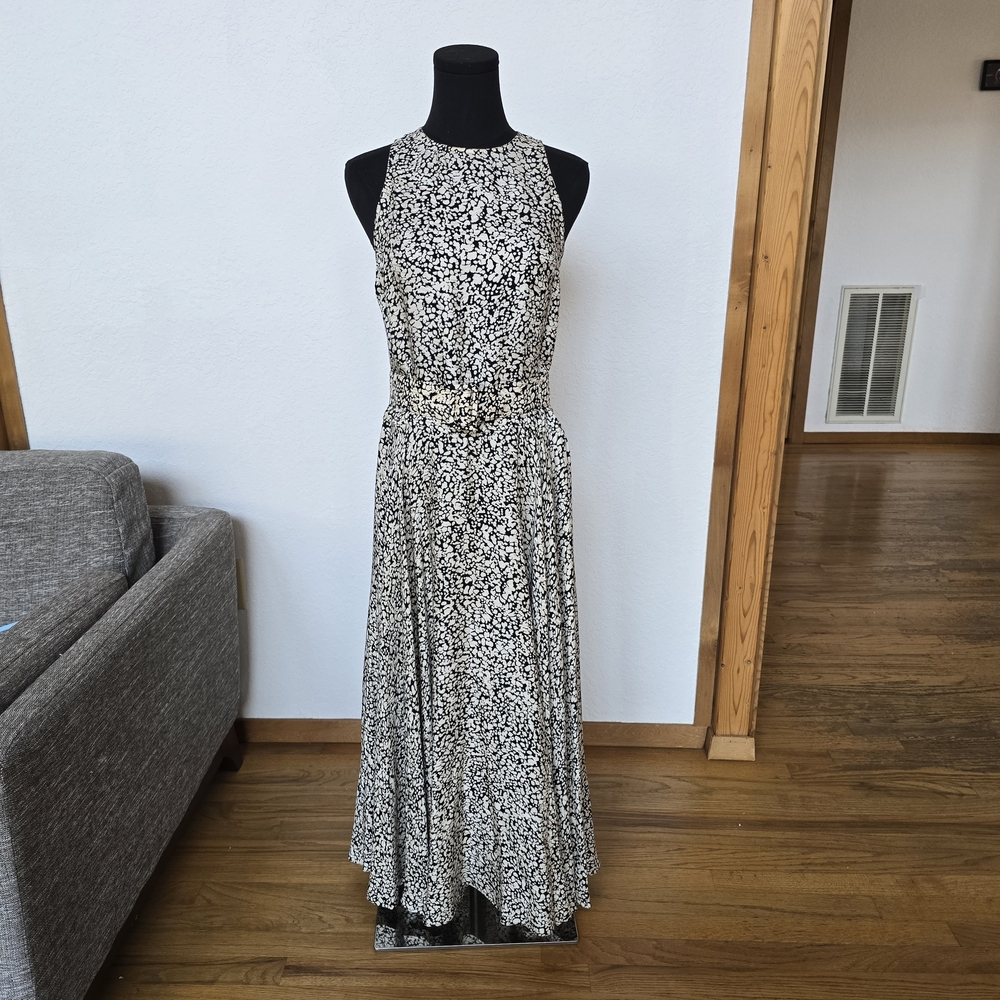 Adrianna Papell Black and White Maxi Dress